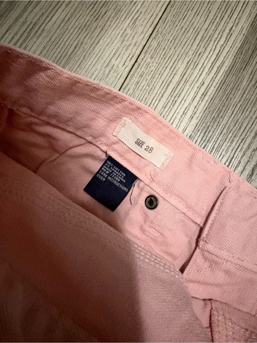 Madewell Pink Denim Shorts Size 28